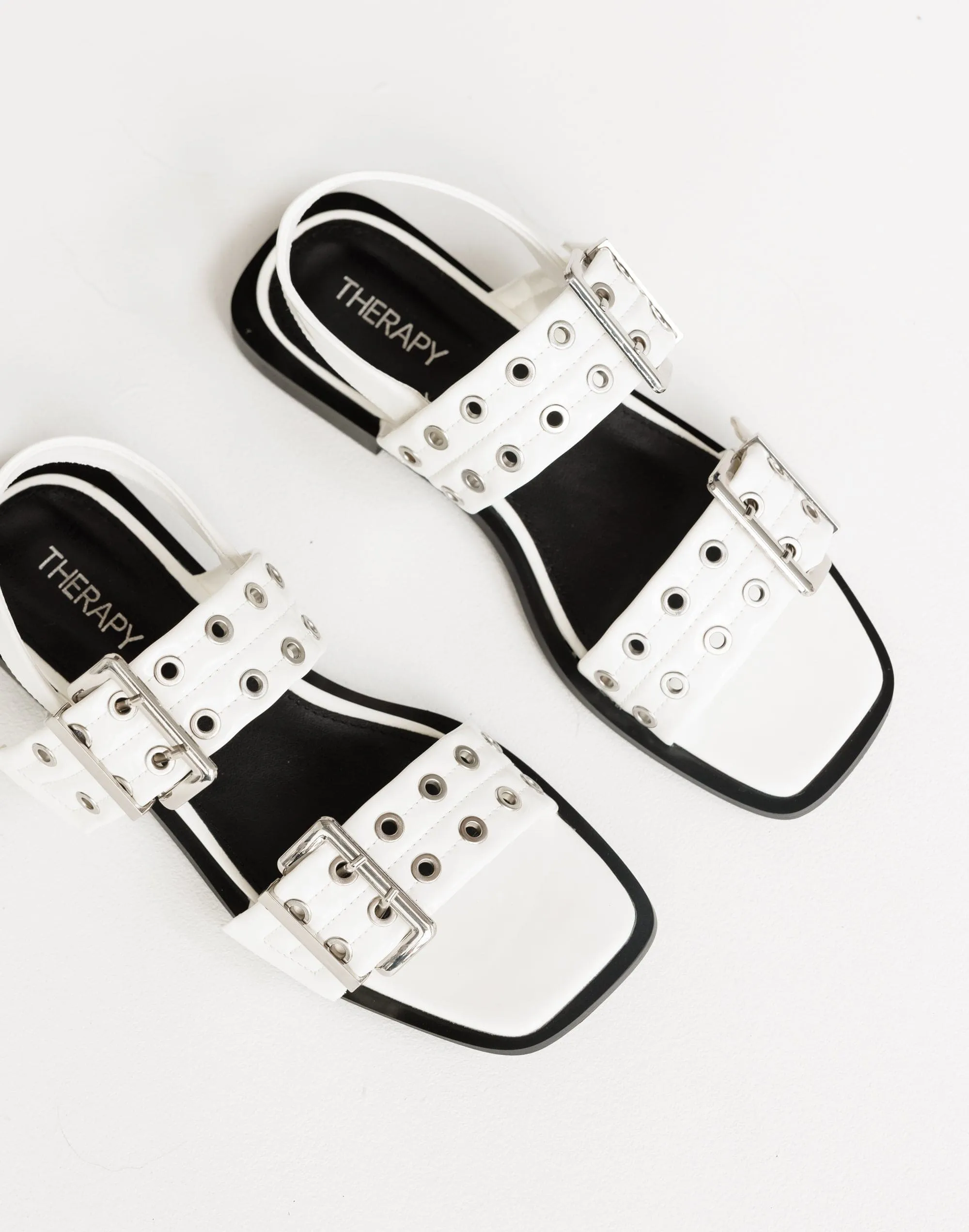 Elemental Slingback Flats (White) - By Therapy sold by Charcoal Clothing