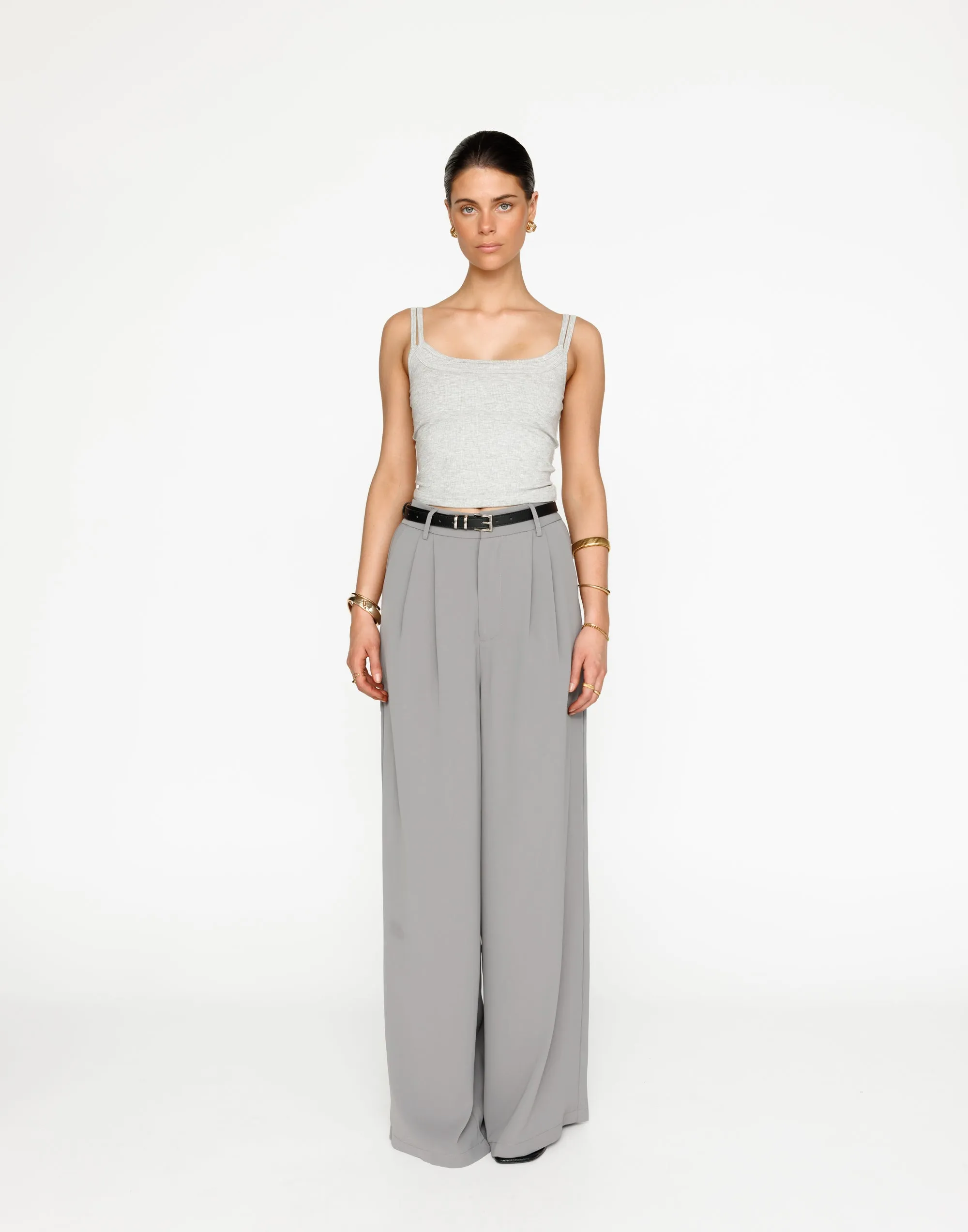 Sun-baked Top (Grey Marle) sold by Charcoal Clothing