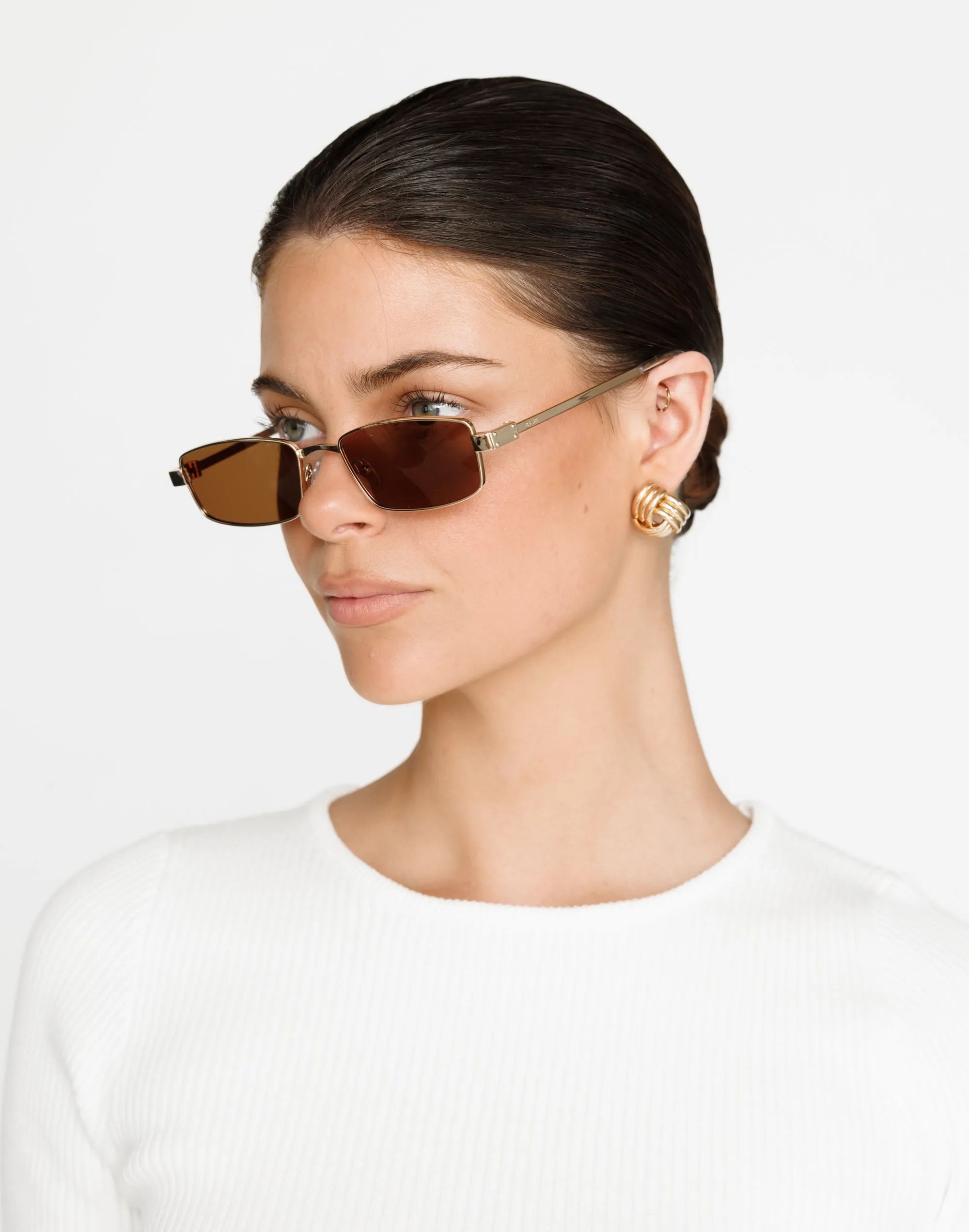 The Monroe Sunglasses (Gold-Brown) - By Banb sold by Charcoal Clothing product image thumbnail 2
