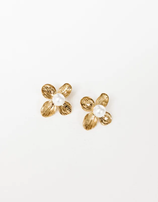 Tia Earrings (Gold) sold by Charcoal Clothing