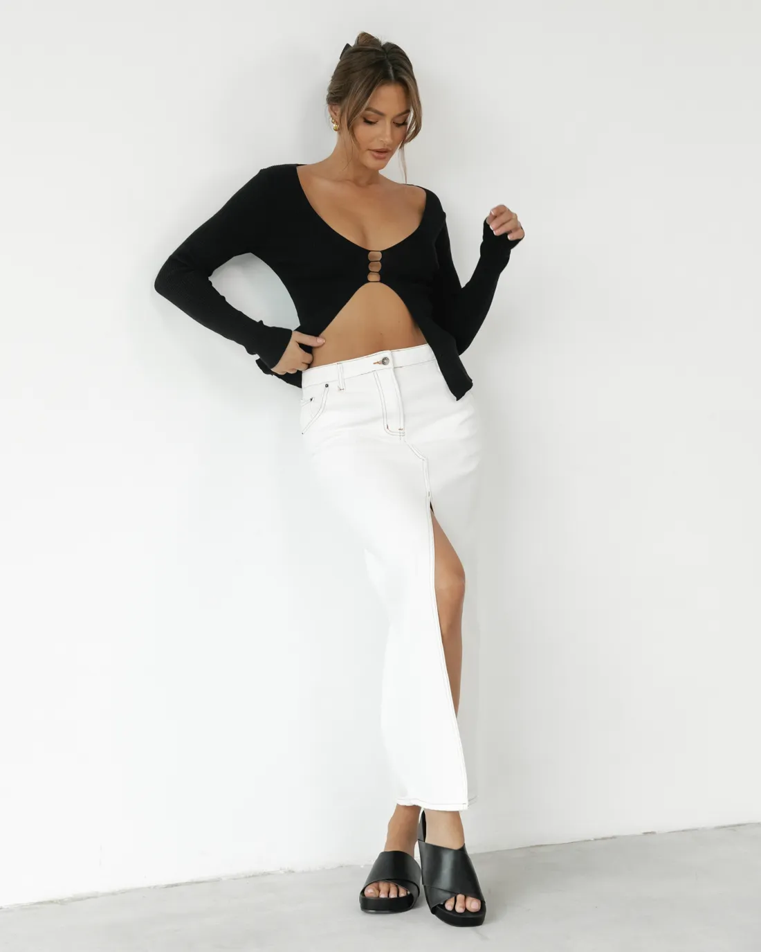 Toby Long Sleeve Top (Black) sold by Charcoal Clothing product image thumbnail 2