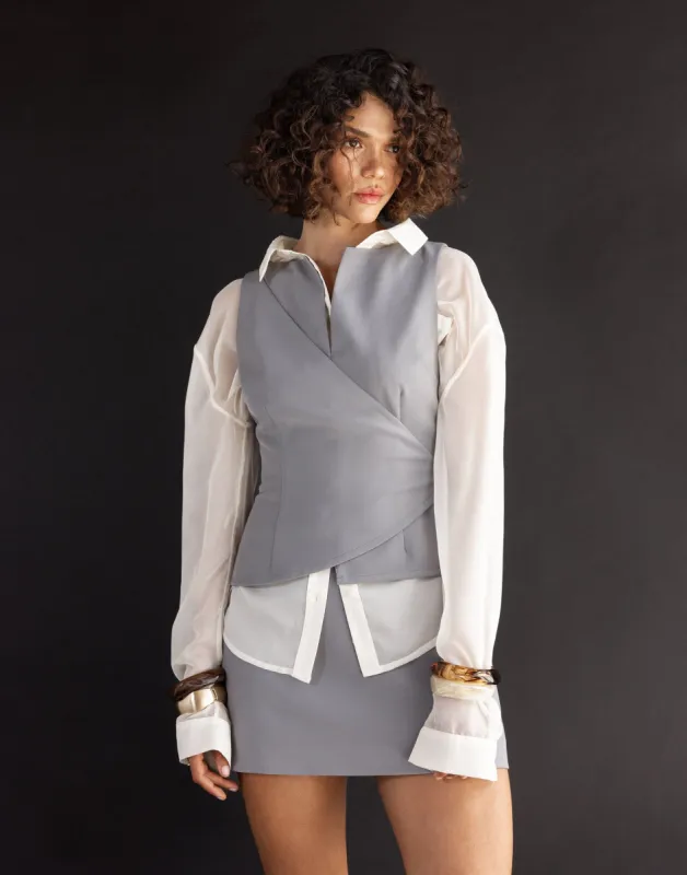 Tonya Top (Cloudy) sold by Charcoal Clothing