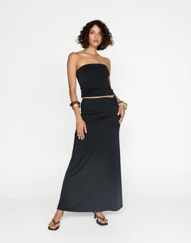 Emersen Maxi Skirt (Black) sold by Charcoal Clothing