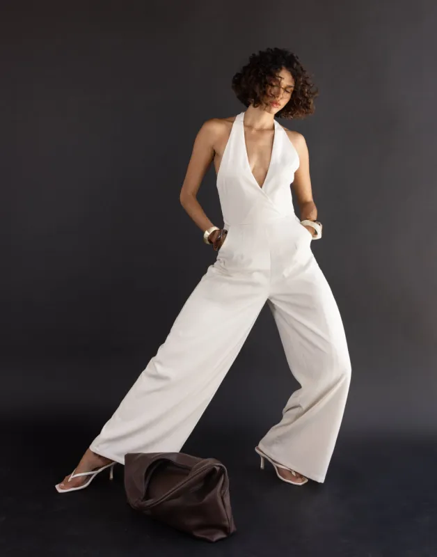 Britt Jumpsuit (Oat) sold by Charcoal Clothing