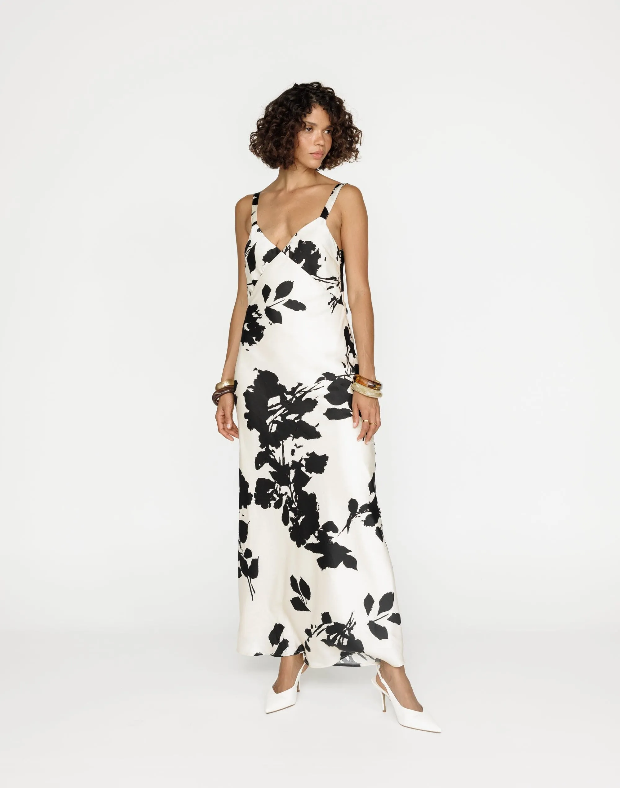 Zaya Maxi Dress (Noir Bloom) sold by Charcoal Clothing product image thumbnail 4