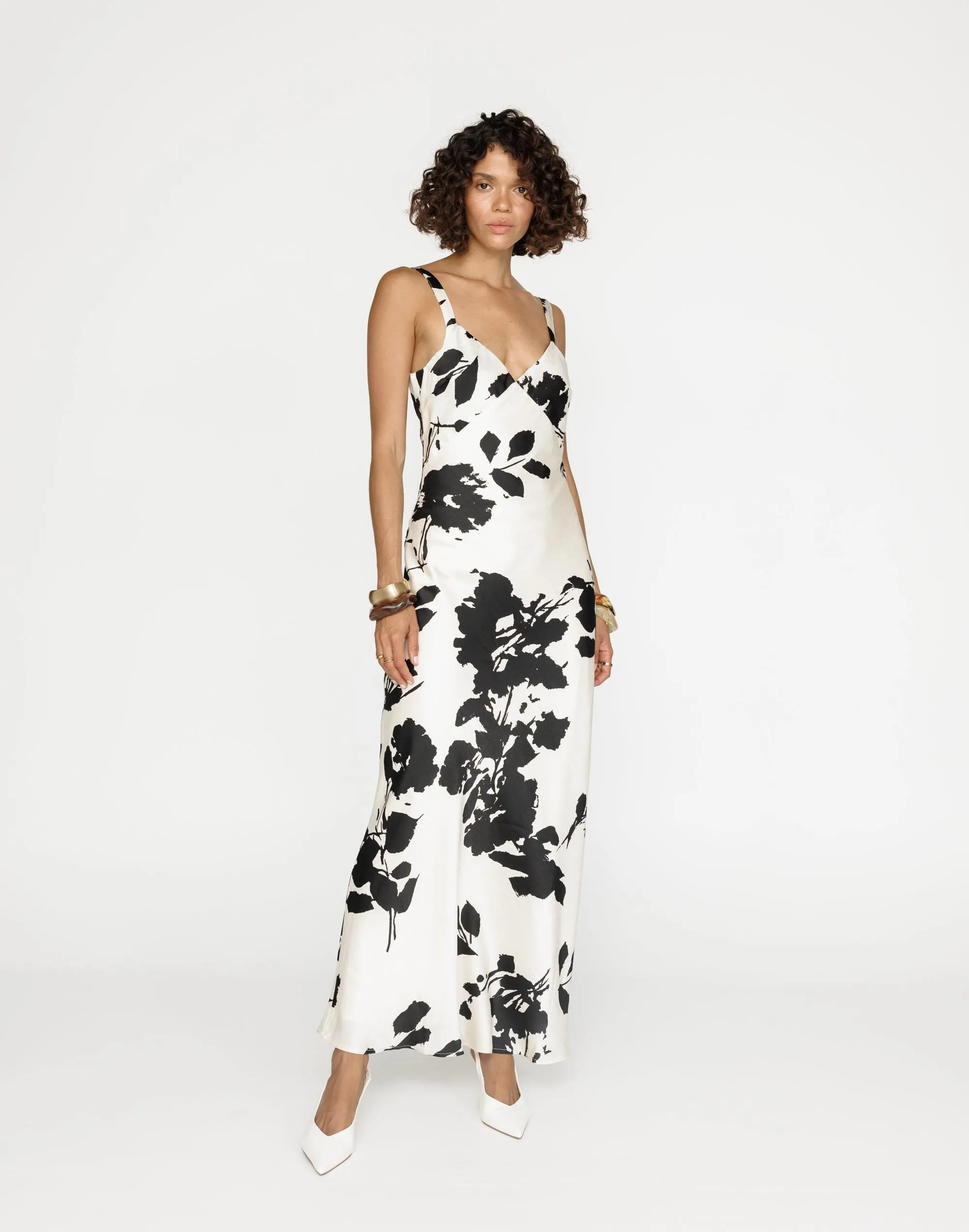 Zaya Maxi Dress (Noir Bloom) sold by Charcoal Clothing
