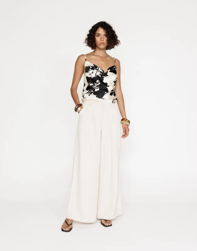 Jasmine Cami Top (Noir Bloom) sold by Charcoal Clothing