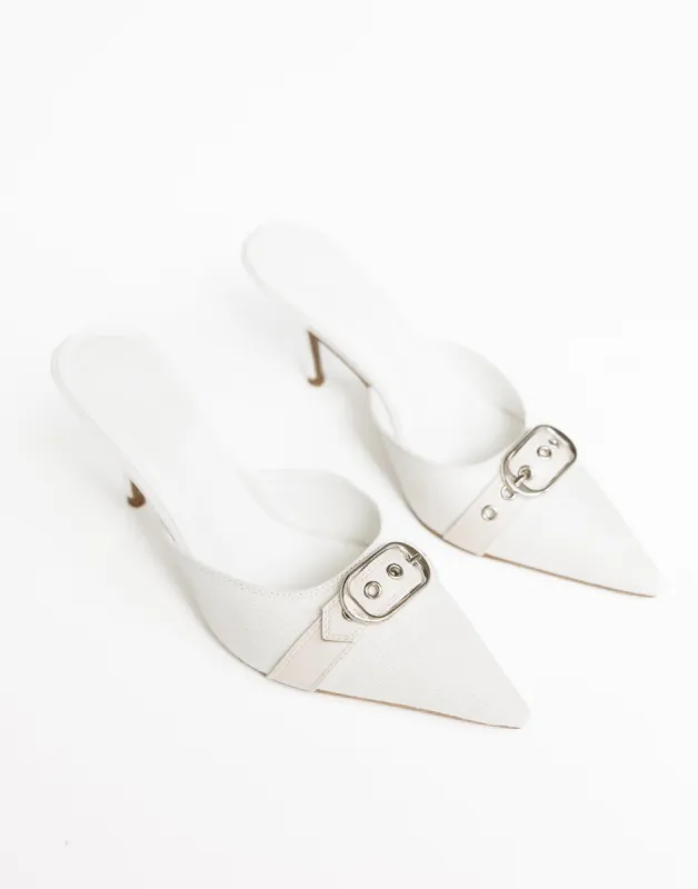 Kolby Heels (Bone Linen) - By Billini made by Charcoal Clothing