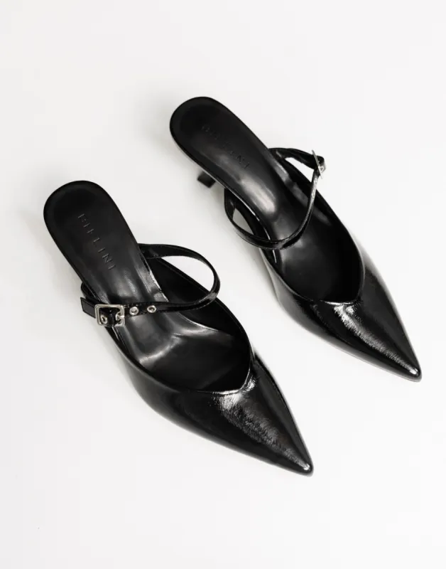 Olinda Heels (Black Crinkle Patent) - By Billini made by Charcoal Clothing
