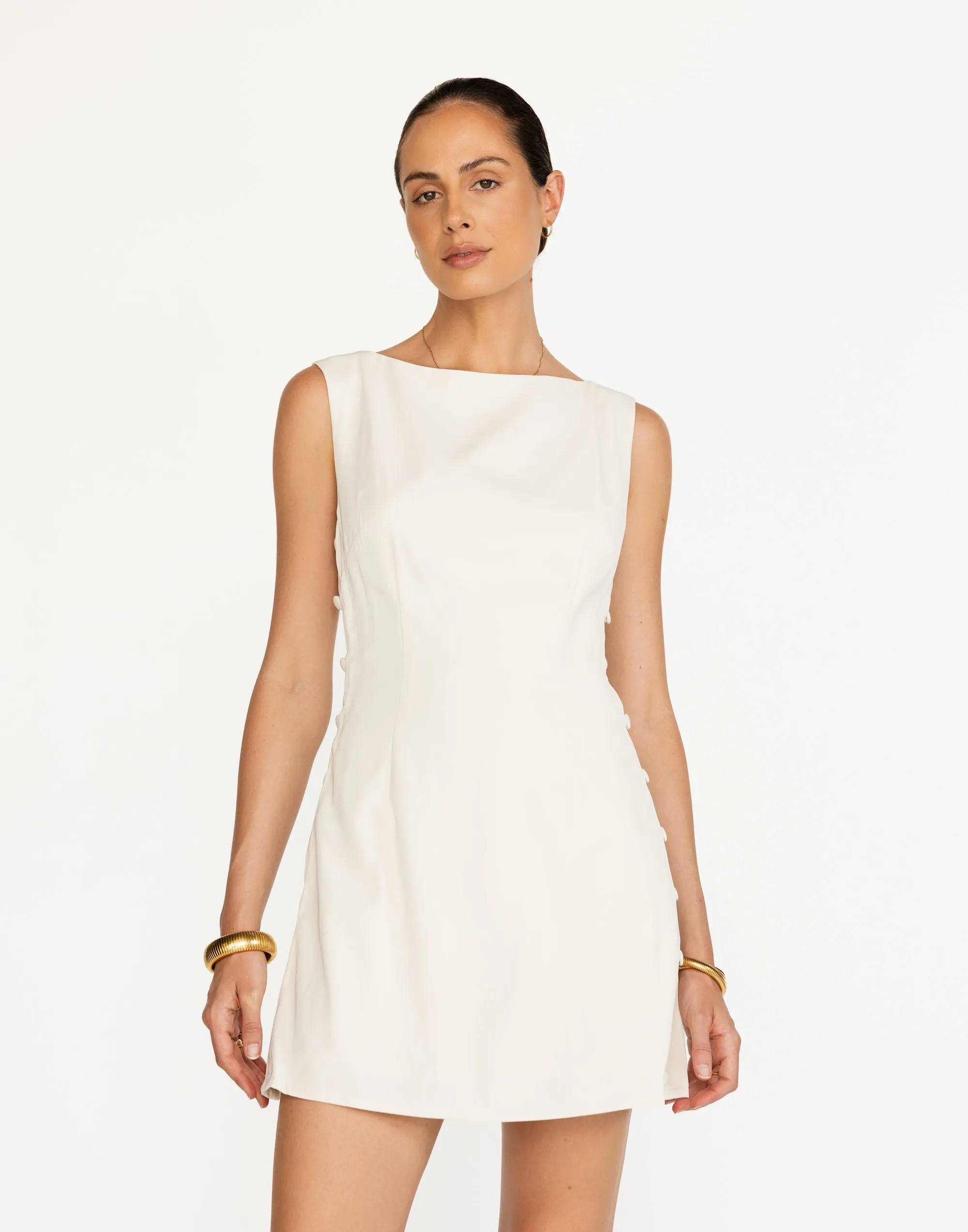 Elowen Mini Dress (Oat) sold by Charcoal Clothing product image thumbnail 5