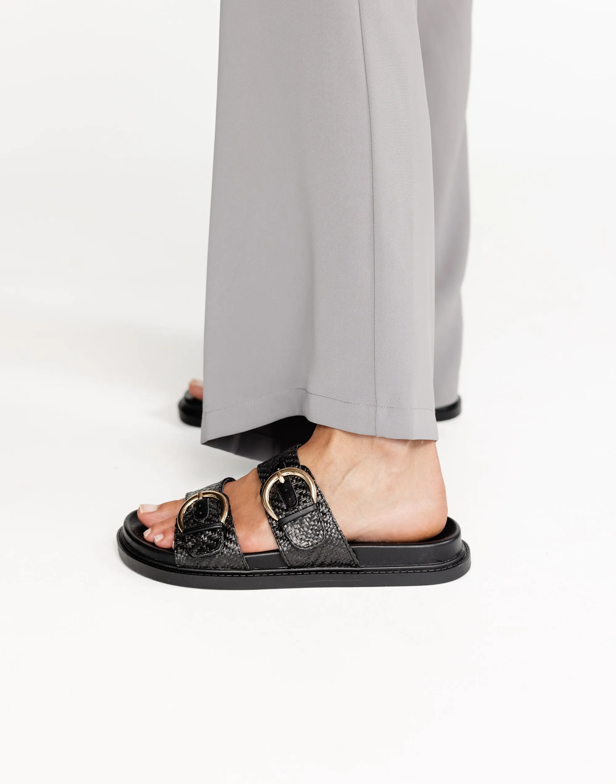 Wilmer Slides (Black Raffia) - By Billini sold by Charcoal Clothing product image thumbnail 3