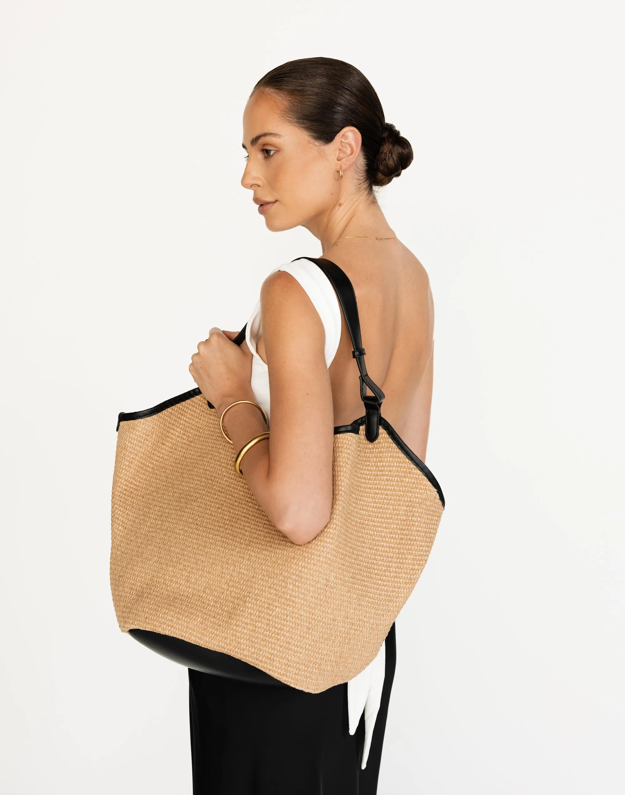 Sarah Shoulder Bag (Natural Raffia) - By Billini sold by Charcoal Clothing