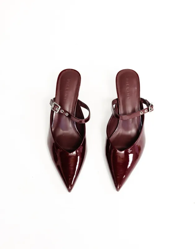 Olinda Heels (Wine Patent) - By Billini sold by Charcoal Clothing