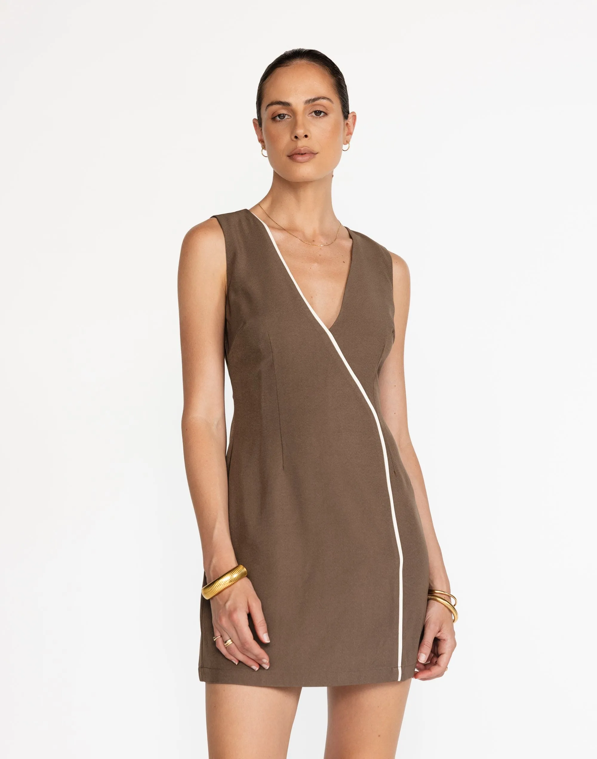 Luiza Mini Dress (Coffee) sold by Charcoal Clothing product image thumbnail 3
