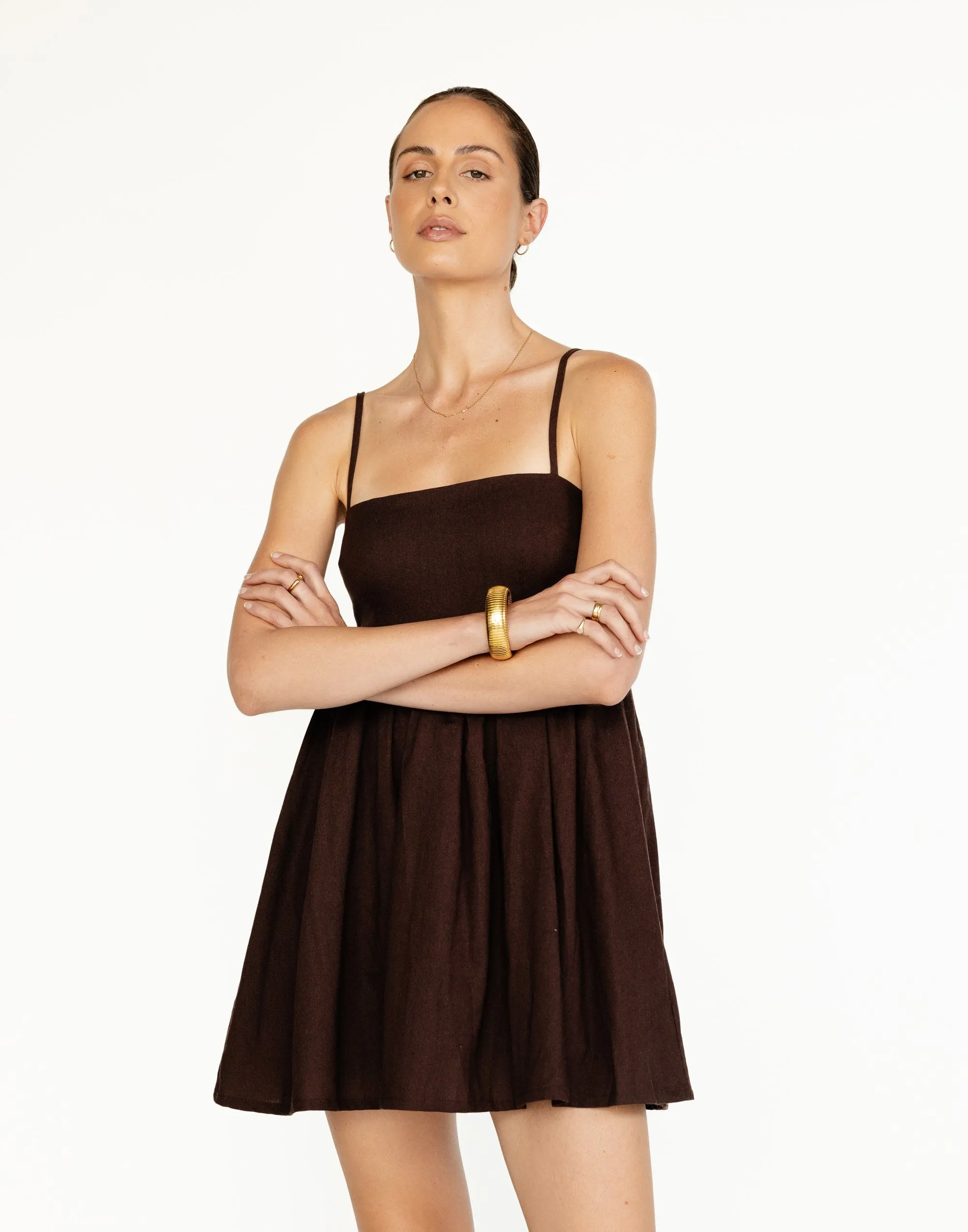 Tarsha Mini Dress (Chocolate) sold by Charcoal Clothing product image thumbnail 4