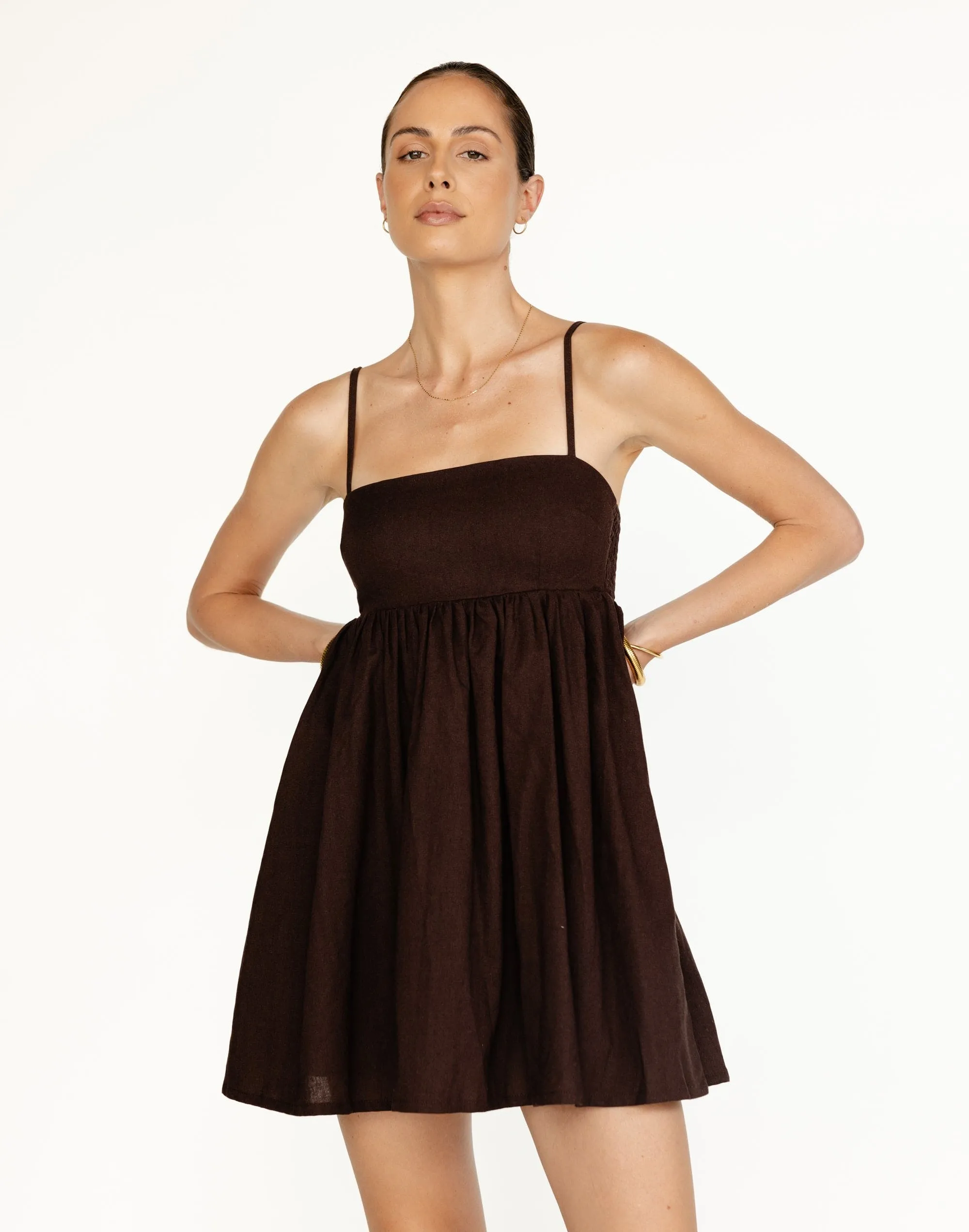 Tarsha Mini Dress (Chocolate) sold by Charcoal Clothing product image thumbnail 5