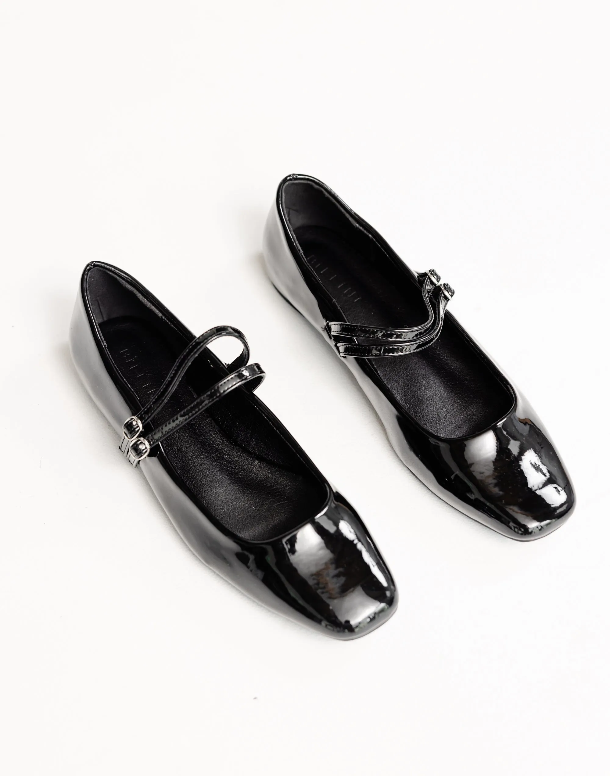 Finnegan Flats (Black Patent) - By Billini sold by Charcoal Clothing