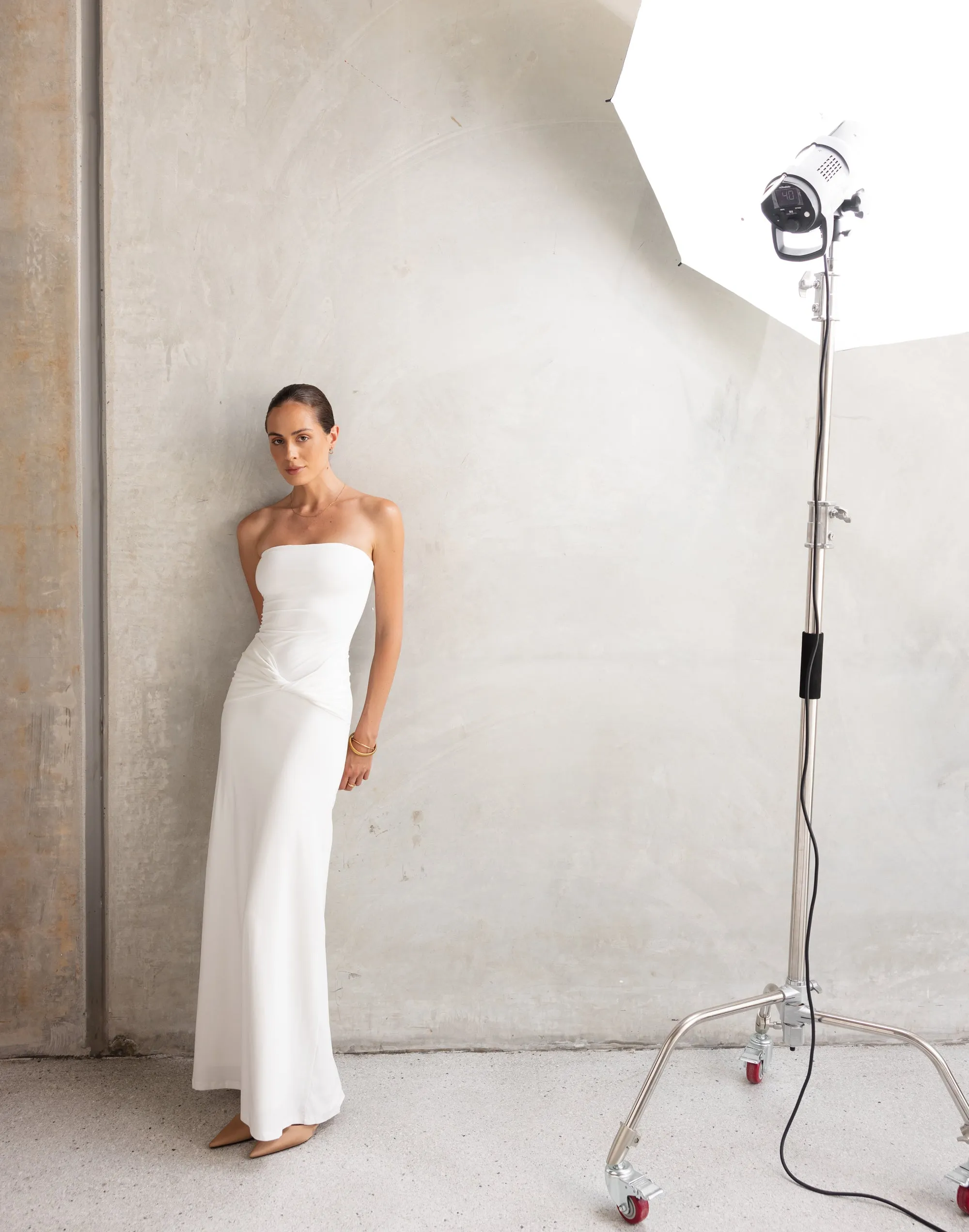 Edela Maxi Dress (White) sold by Charcoal Clothing