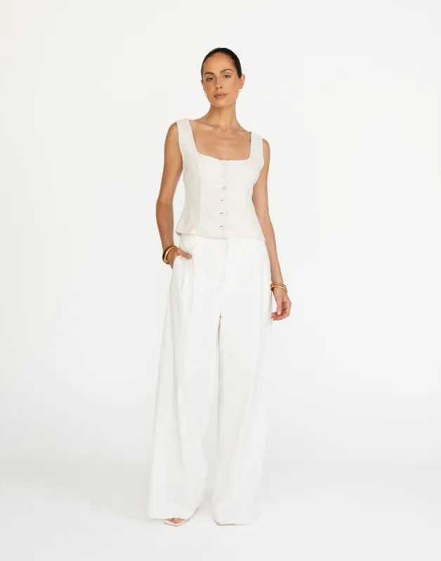 Joni Top (Oat) sold by Charcoal Clothing