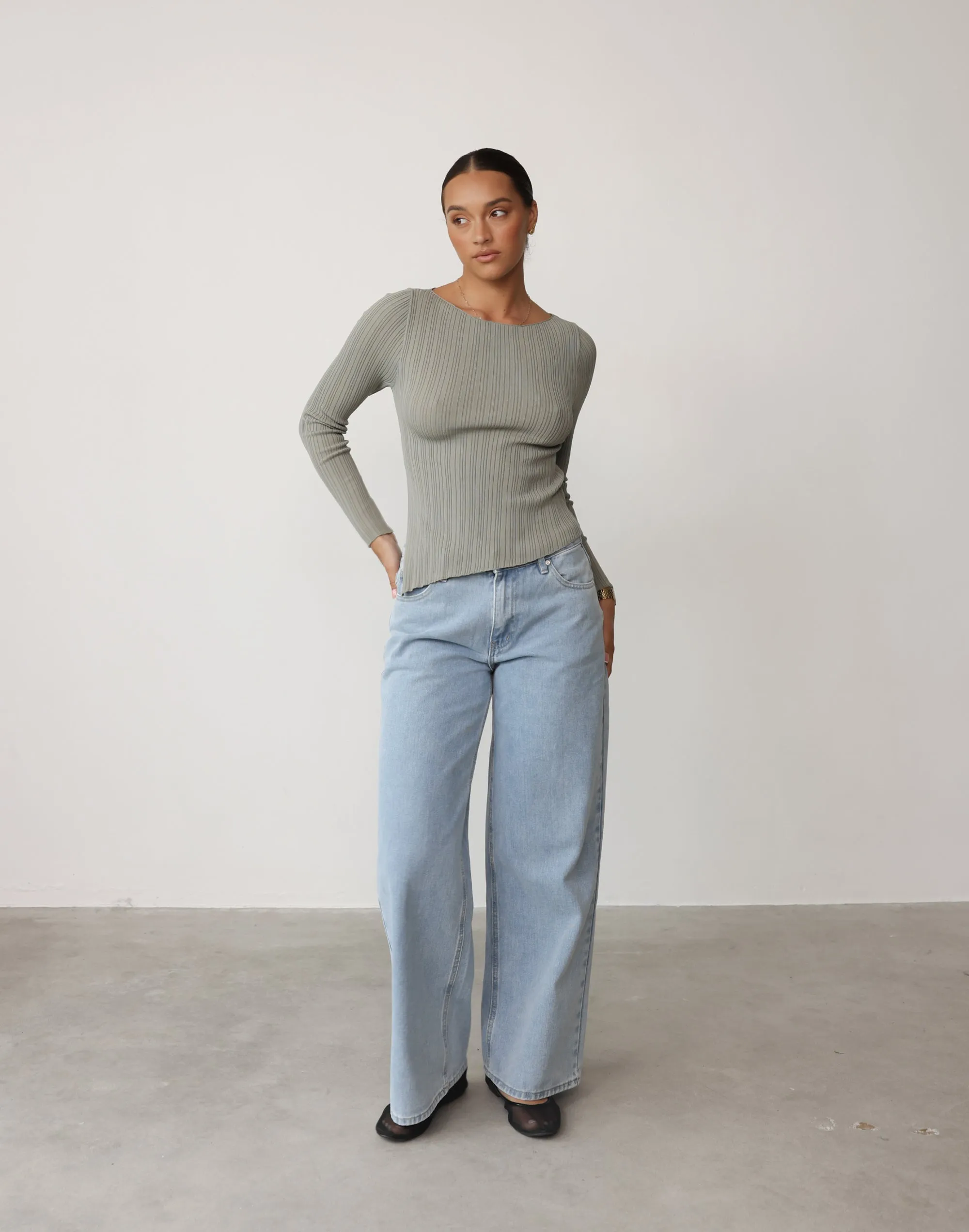 Kienna Long Sleeve Top (Willow) sold by Charcoal Clothing product image thumbnail 3