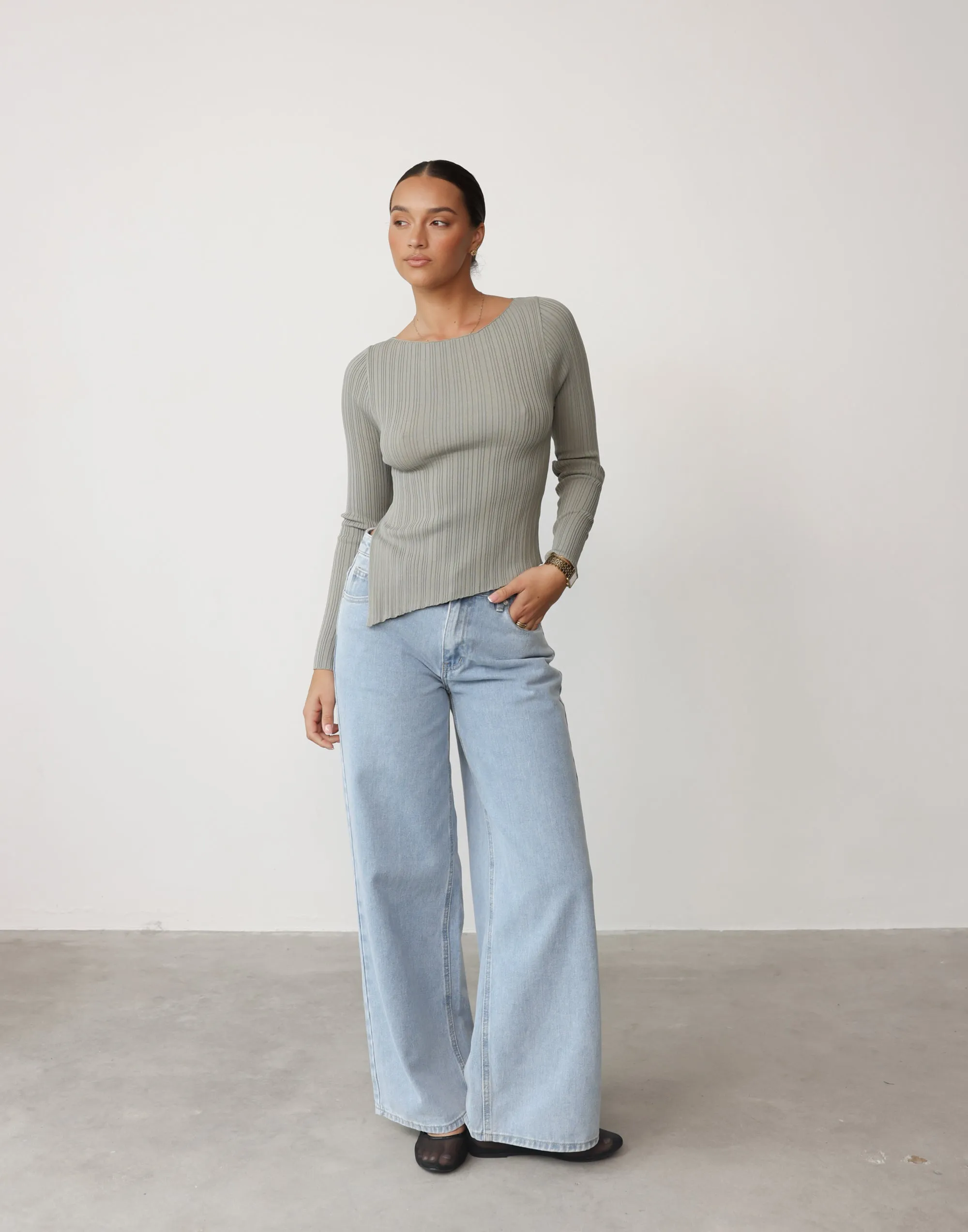 Kienna Long Sleeve Top (Willow) sold by Charcoal Clothing product image thumbnail 2