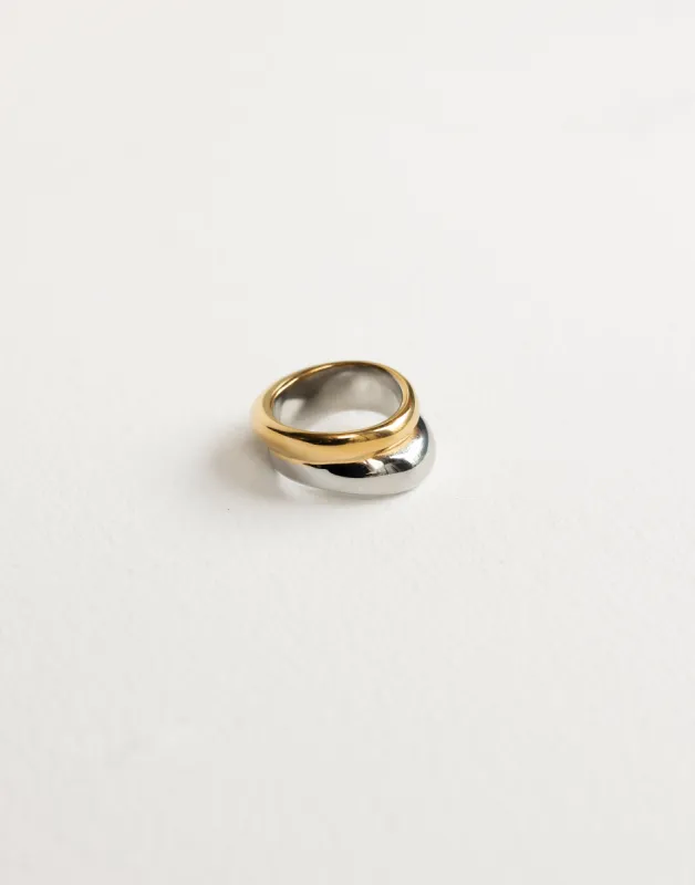 Jackie Ring (Gold/Silver) sold by Charcoal Clothing