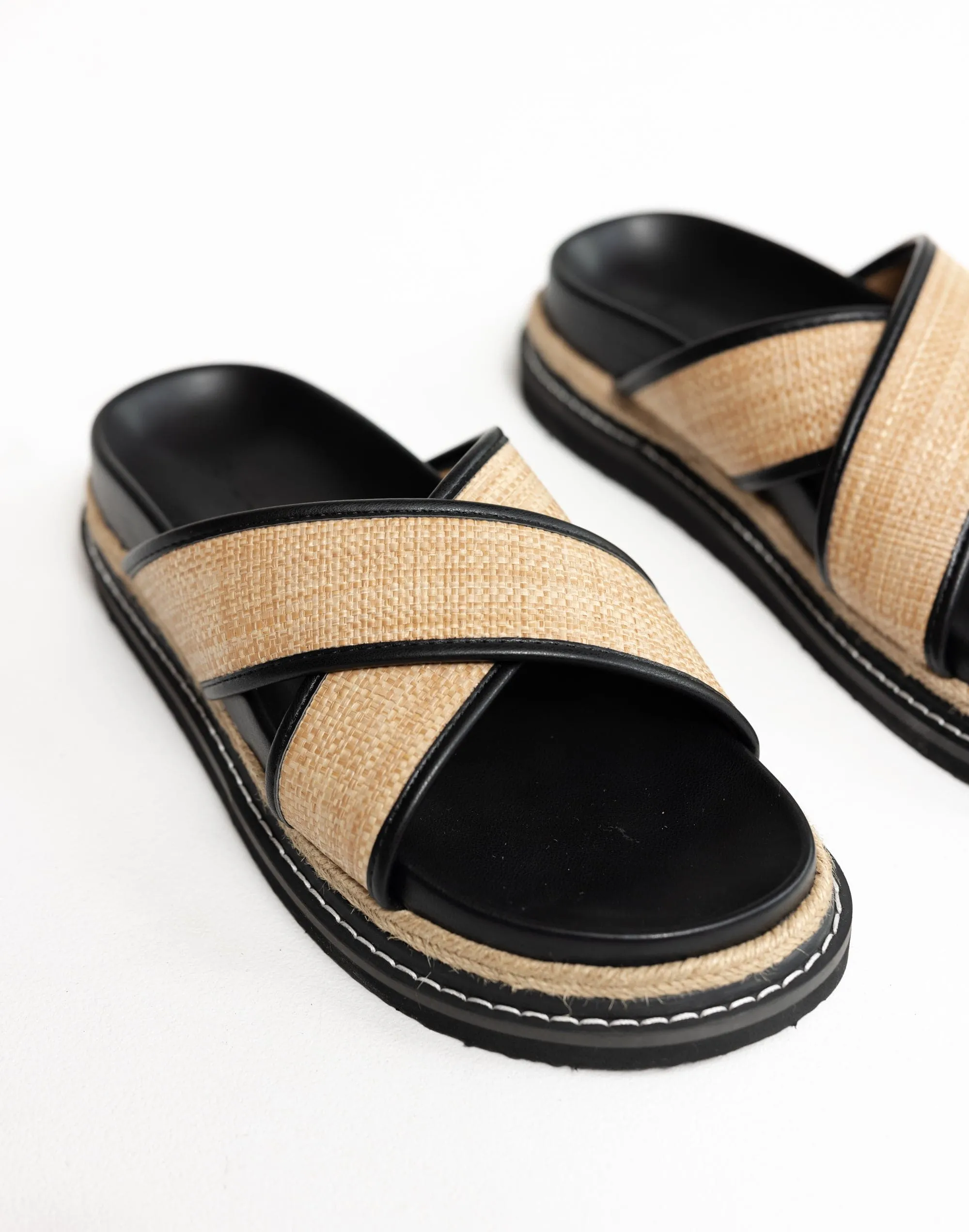 Aysha Slides (Natural Raffia) - By Billini sold by Charcoal Clothing product image thumbnail 2