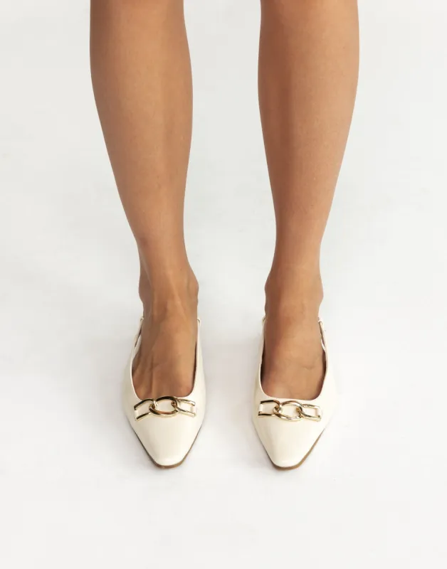 Maxine Flats (Ivory Shine) - By Billini sold by Charcoal Clothing