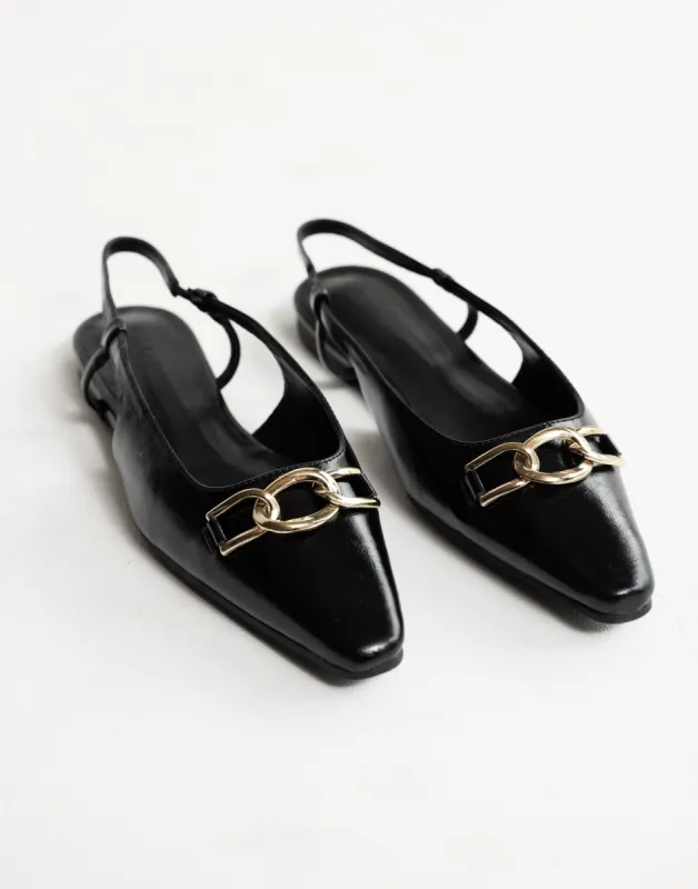 Maxine Flats (Black Shine) - By Billini sold by Charcoal Clothing