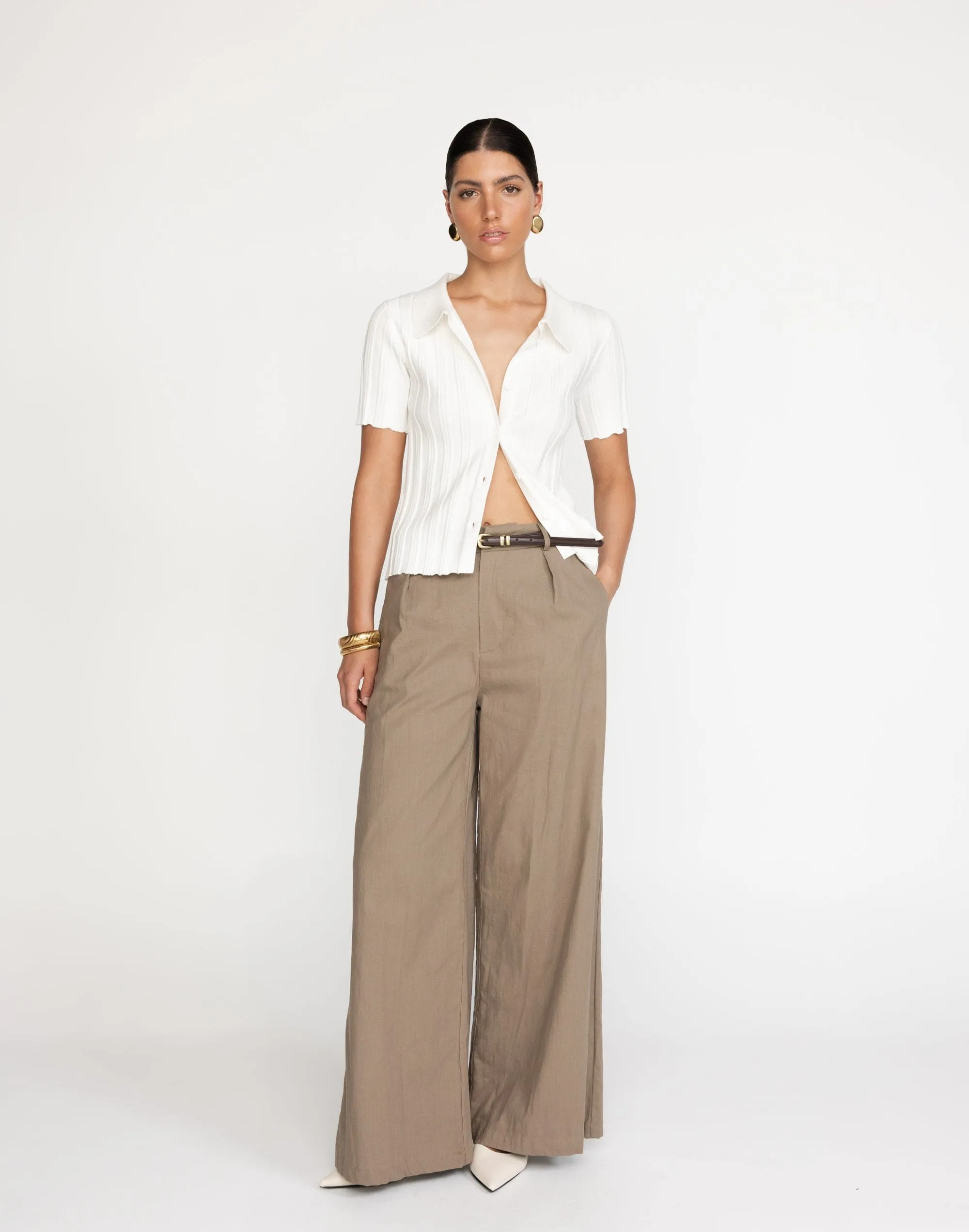 Fran Knit Top (Cream) sold by Charcoal Clothing