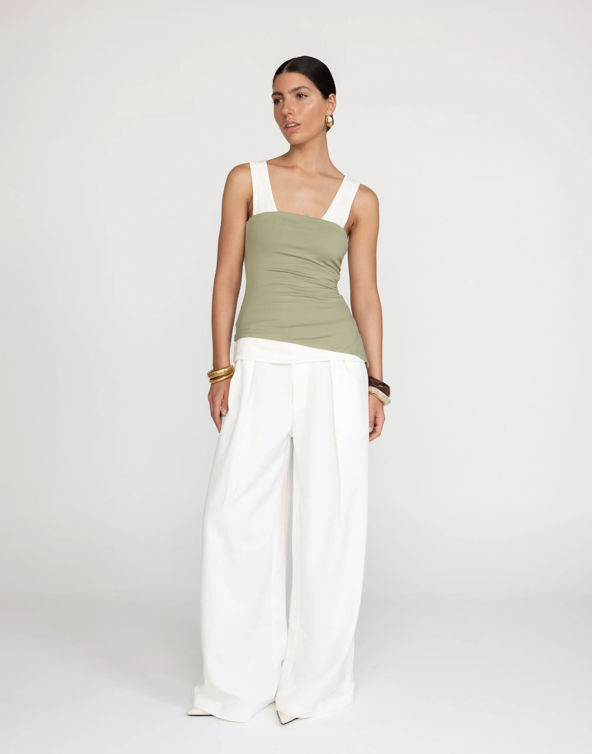 Monique Strapless Top (Pistachio) sold by Charcoal Clothing