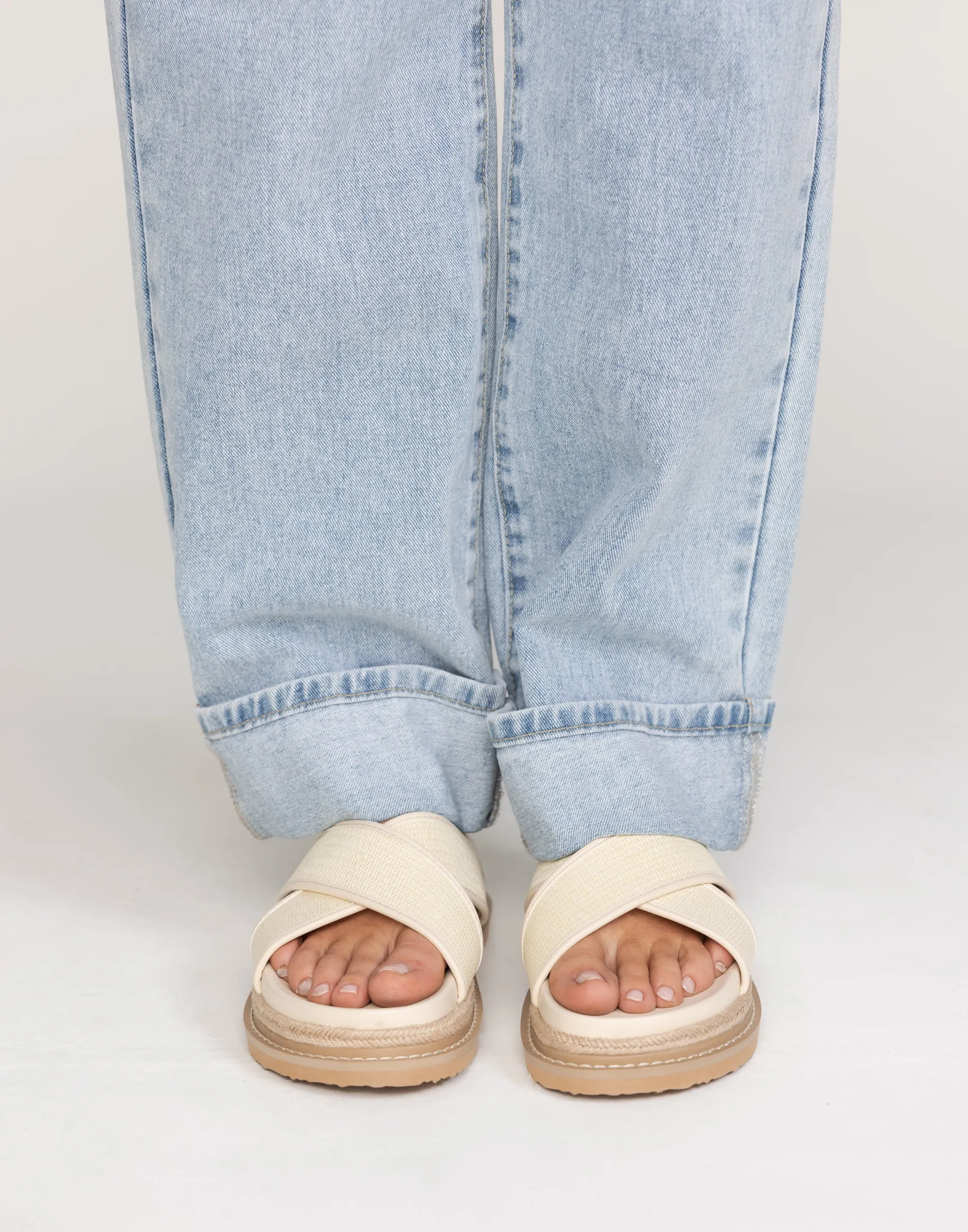 Aysha Slides (Cream Raffia) - By Billini sold by Charcoal Clothing product image thumbnail 2