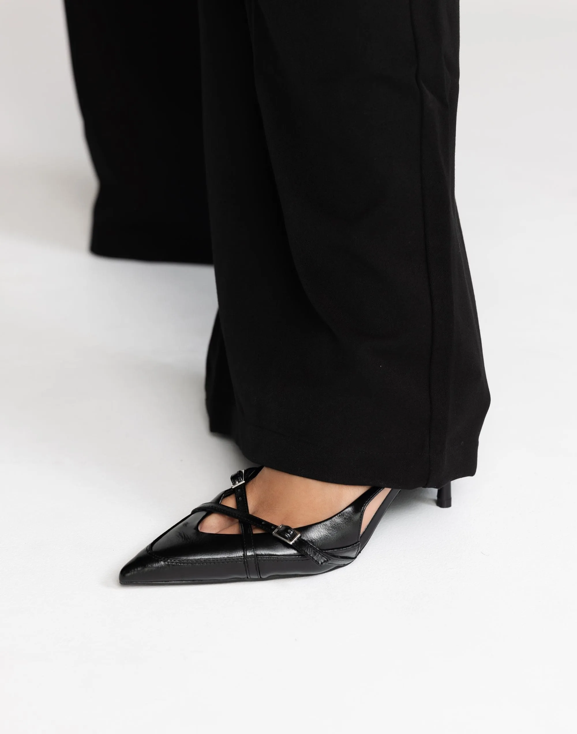 Huxly Heels (Black Shine) - By Billini sold by Charcoal Clothing product image thumbnail 3
