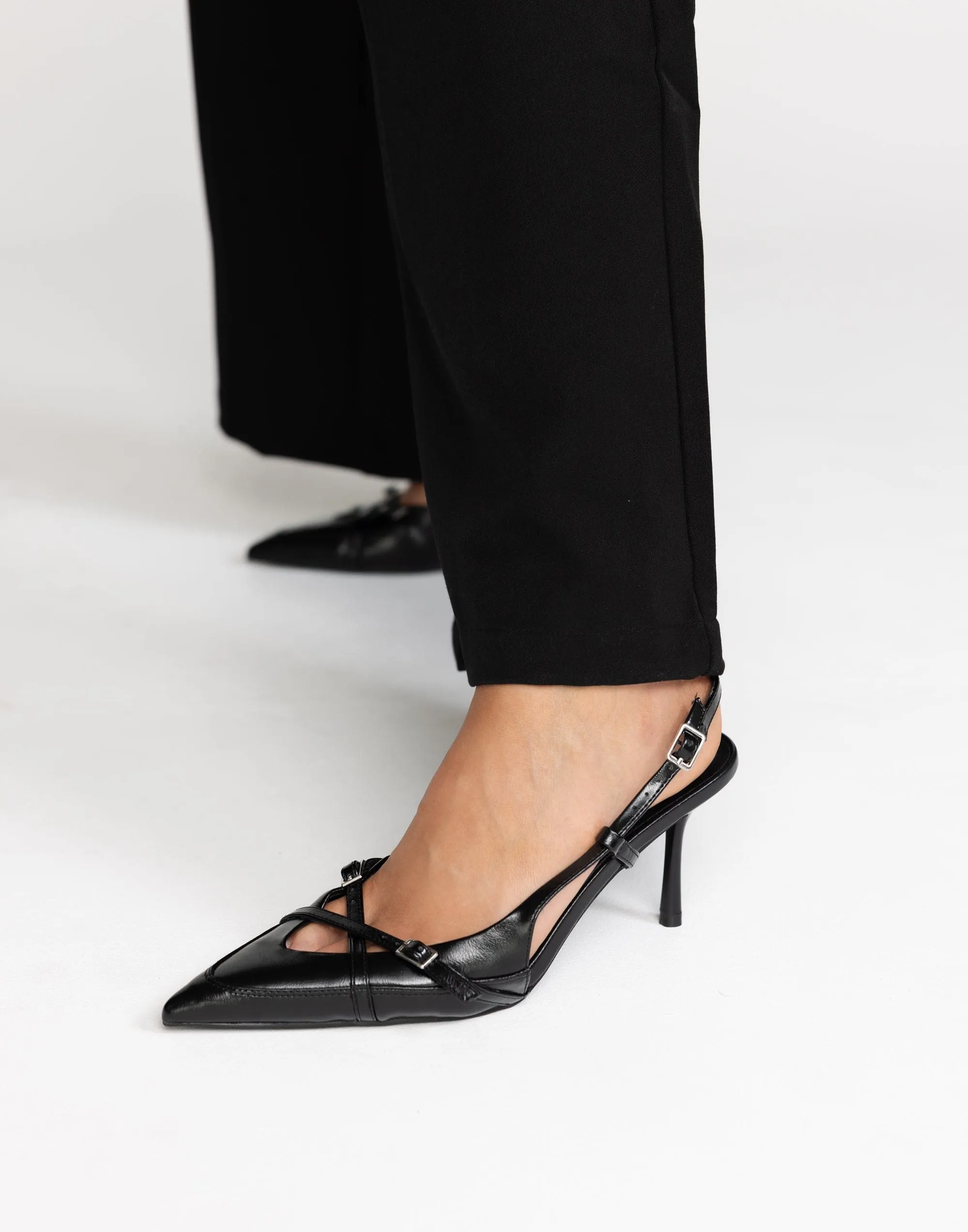 Huxly Heels (Black Shine) - By Billini sold by Charcoal Clothing product image thumbnail 2