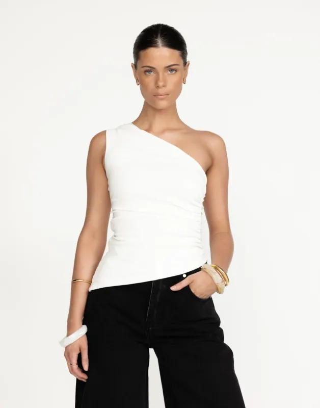 Stephanie Top (White) sold by Charcoal Clothing