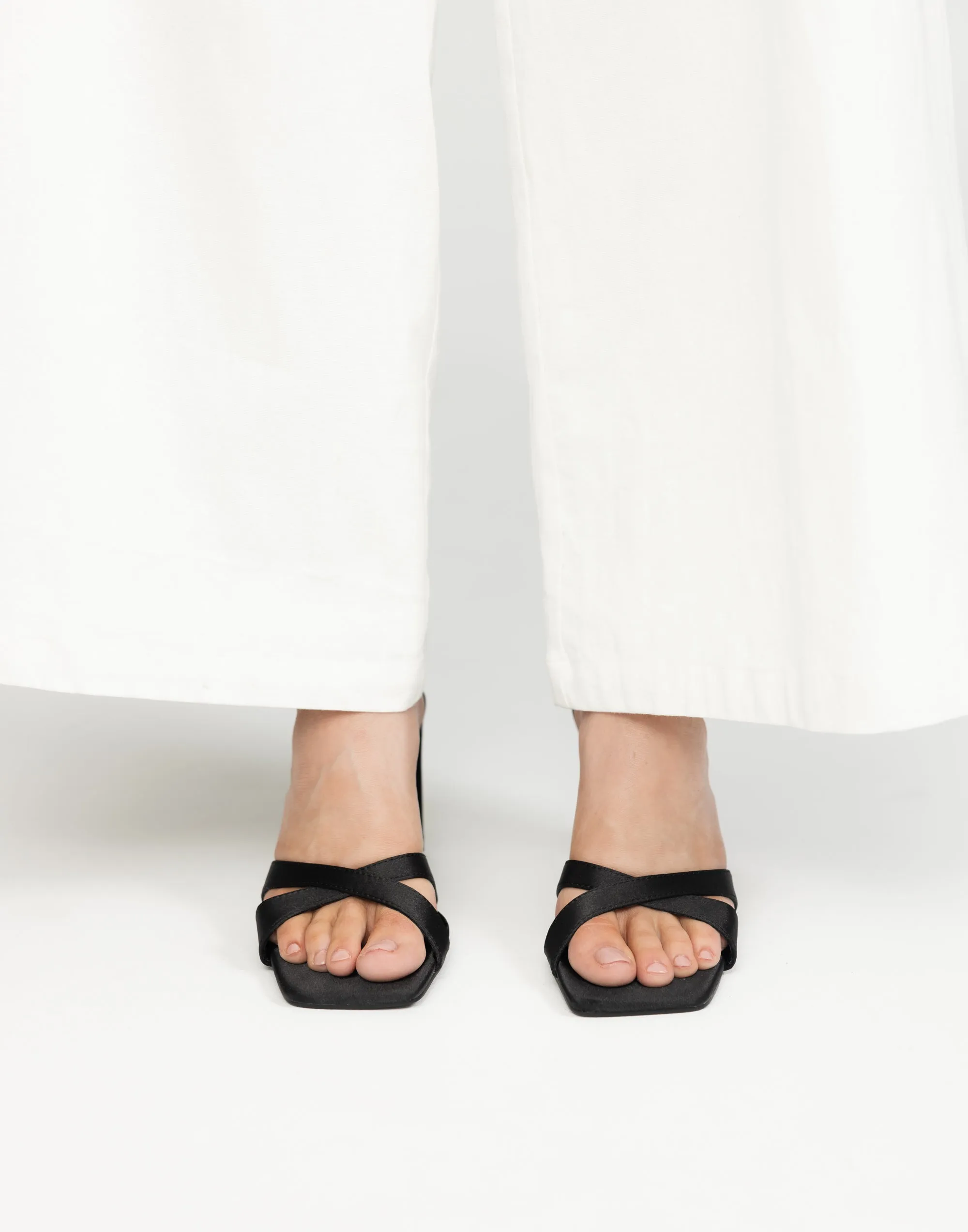 Kelsie Heels (Black Satin) - By Billini sold by Charcoal Clothing product image thumbnail 3