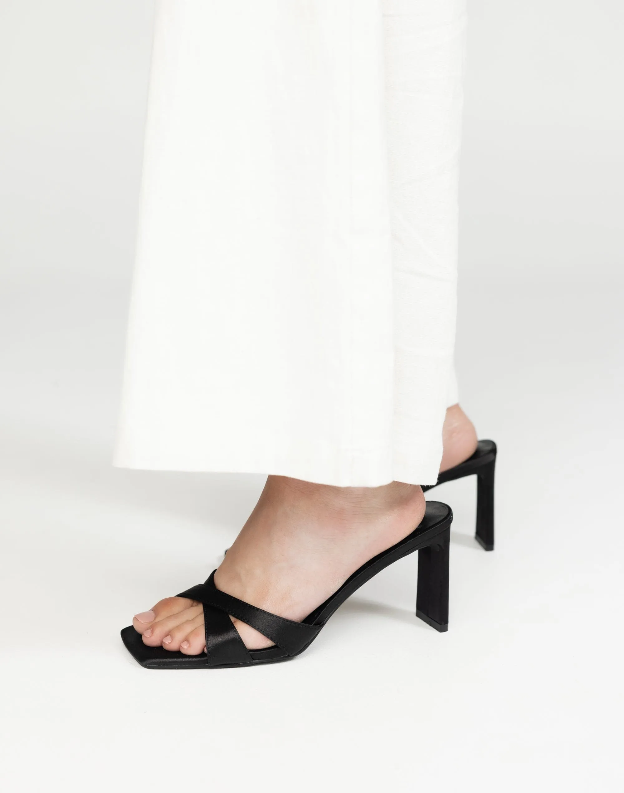 Kelsie Heels (Black Satin) - By Billini sold by Charcoal Clothing product image thumbnail 2