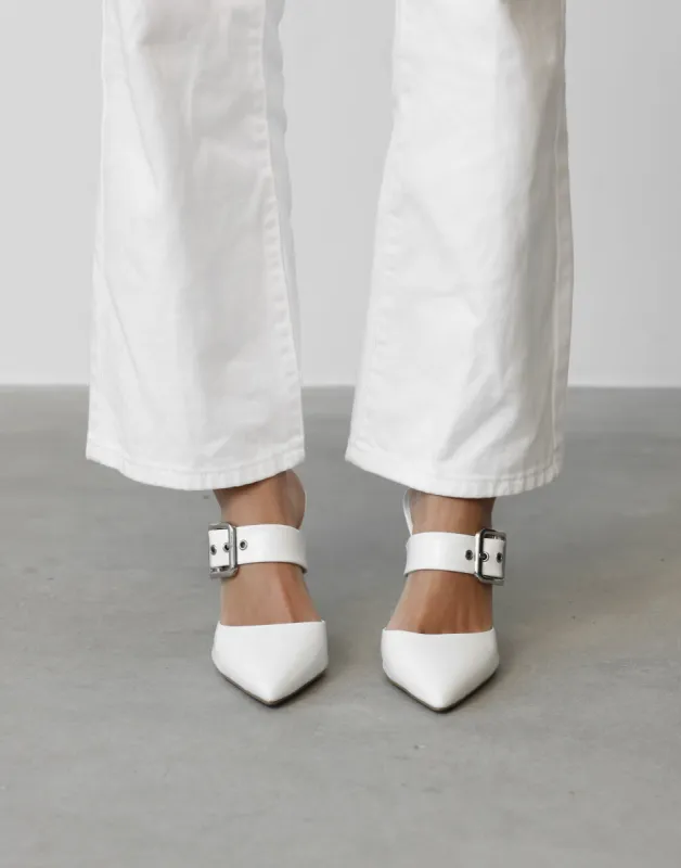 Usha Heels (White) - By Billini sold by Charcoal Clothing