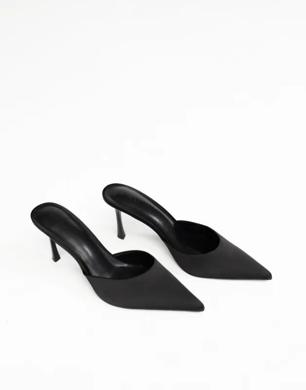 Xayden Heels (Black Satin) - By Billini sold by Charcoal Clothing