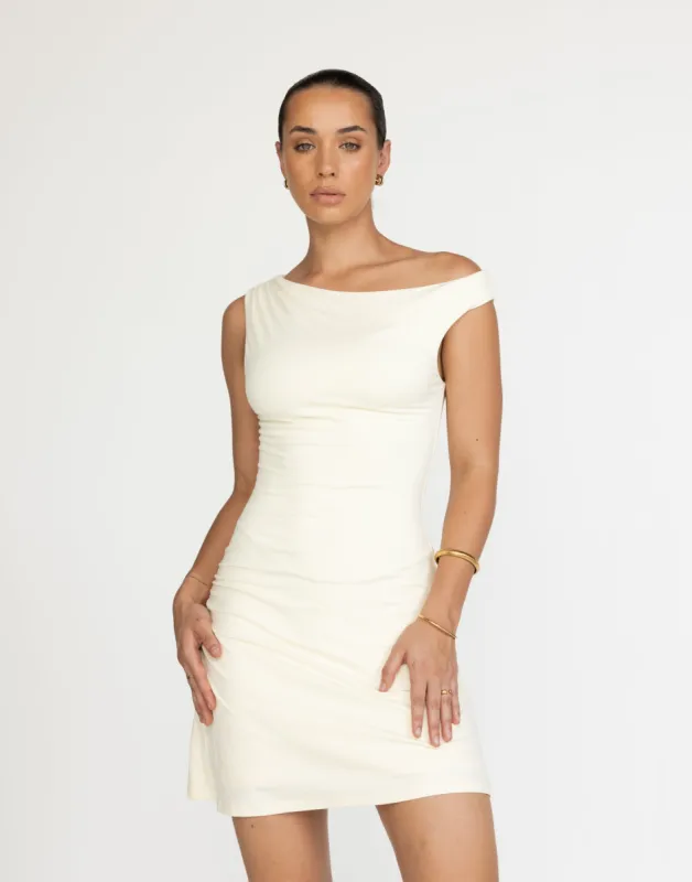 Lulu Mini Dress (Butter) sold by Charcoal Clothing