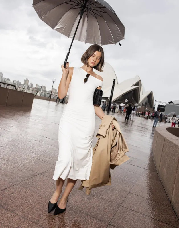 Lulu Midi Dress (White) sold by Charcoal Clothing