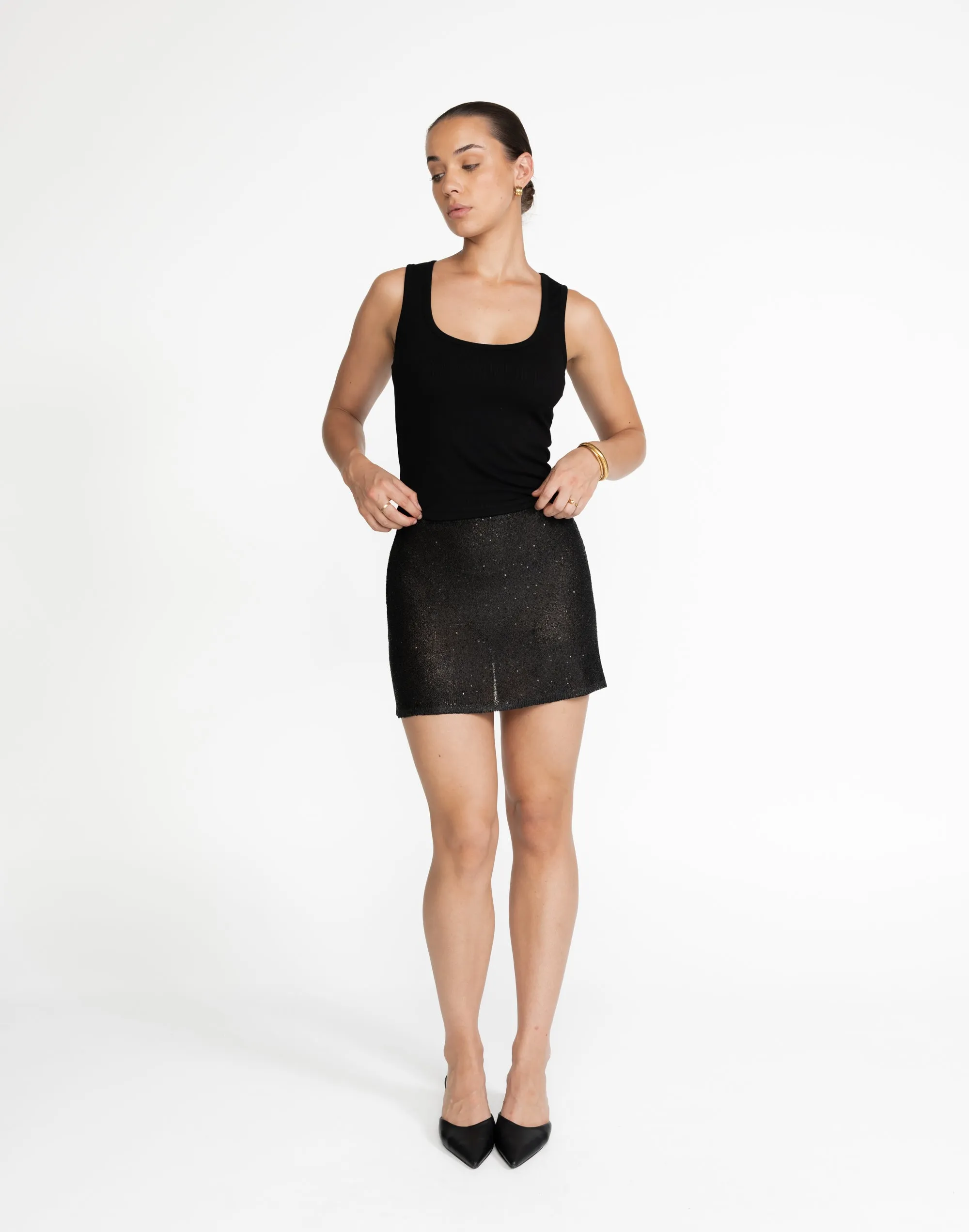 Bebe Knit Mini Skirt (Black) sold by Charcoal Clothing product image thumbnail 3