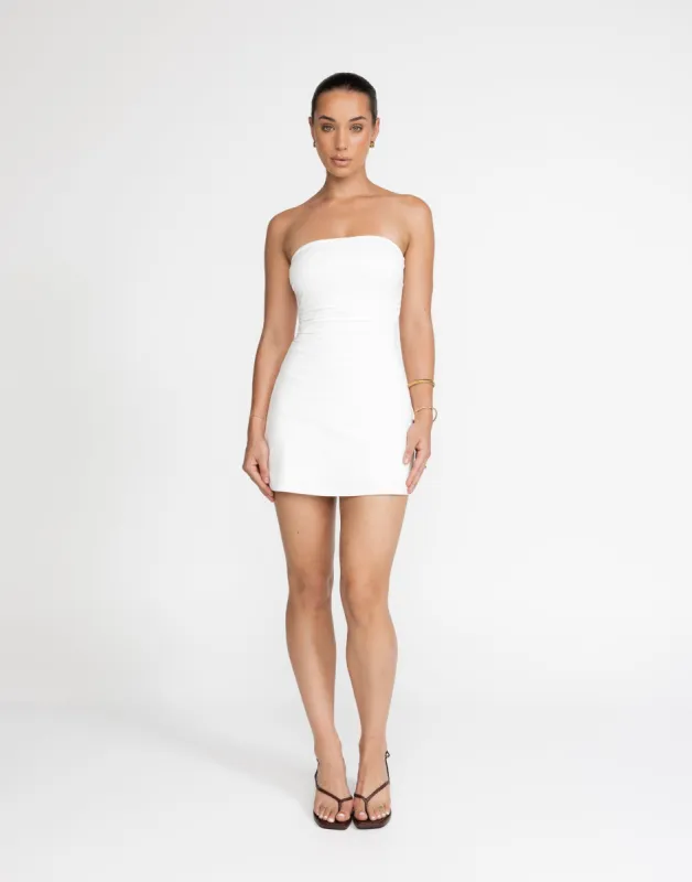 Sarie Mini Dress (White) sold by Charcoal Clothing