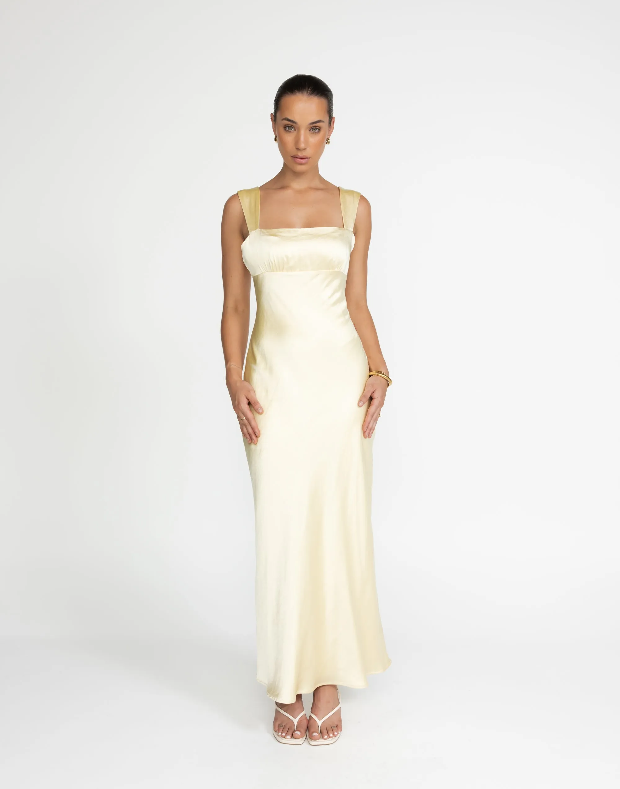 Mimosa Maxi Dress (Lemon) sold by Charcoal Clothing