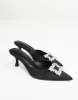 Promise Heels (Black Satin) - By Billini sold by Charcoal Clothing