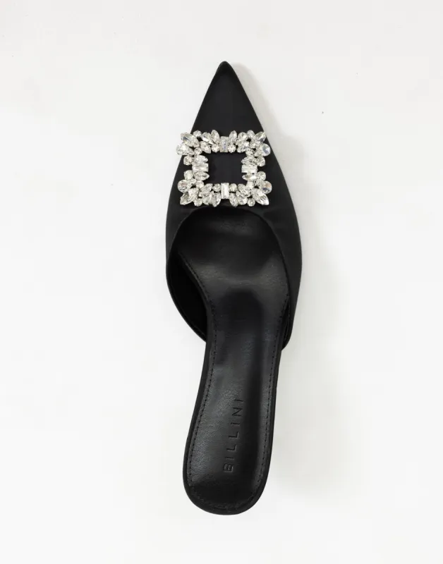 Promise Heels (Black Satin) - By Billini sold by Charcoal Clothing