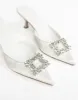 Promise Heels (White Satin) - By Billini sold by Charcoal Clothing