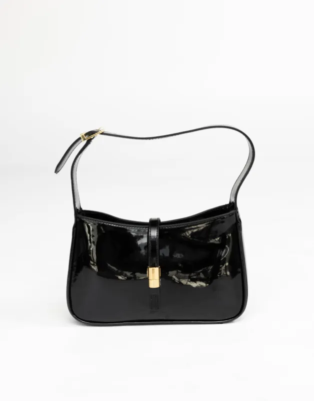 Clara Shoulder Bag (Black Patent) - By Billini sold by Charcoal Clothing