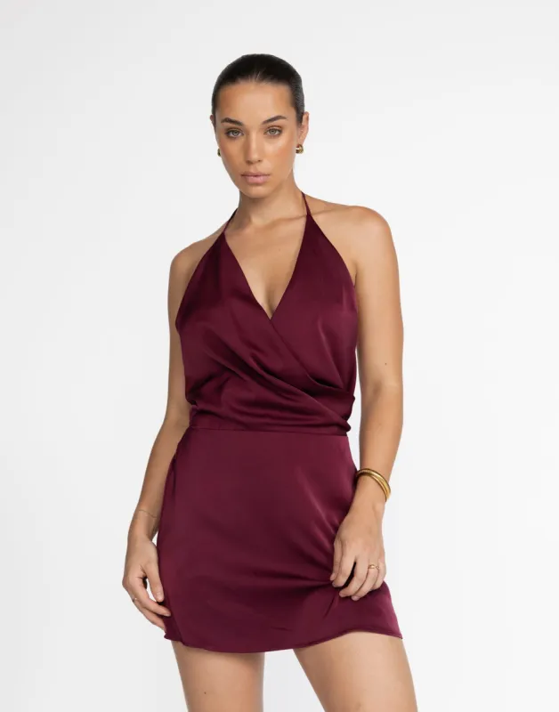 Cabaret Mini Dress (Plum) sold by Charcoal Clothing