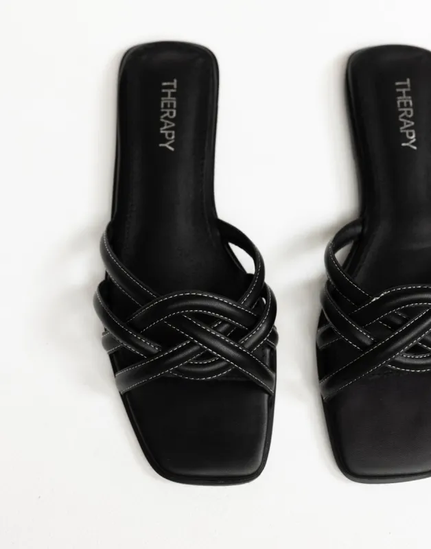 Gabrielle Sandals (Black) - By Therapy sold by Charcoal Clothing